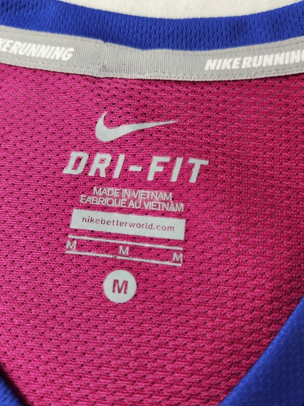 Nike Dri-FIT Running Top Women’s Med Blue Pink Long Sleeve Athletic Shirt Light - Picture 9 of 13